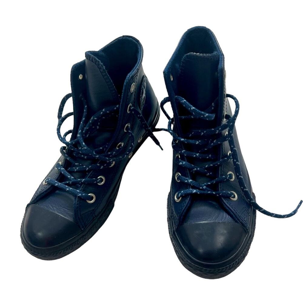 Leather Converse High Tops ~ NWOB